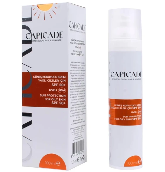 Capicade Güneş Koruyucu Krem Yağlı Ciltler için SPF50+ 100ml