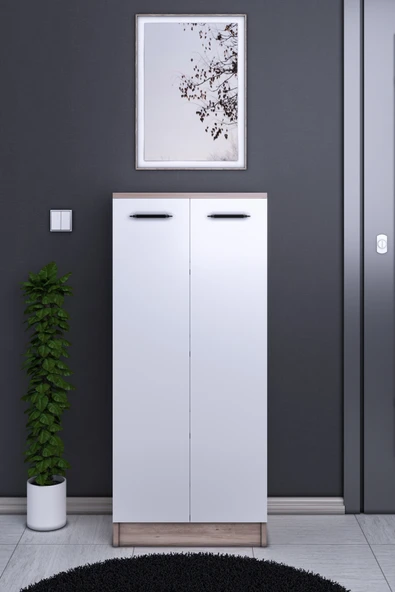 ABETE MOBİLYA Çok Amaçlı Dolap / Atlantik Çam-Beyaz - 2