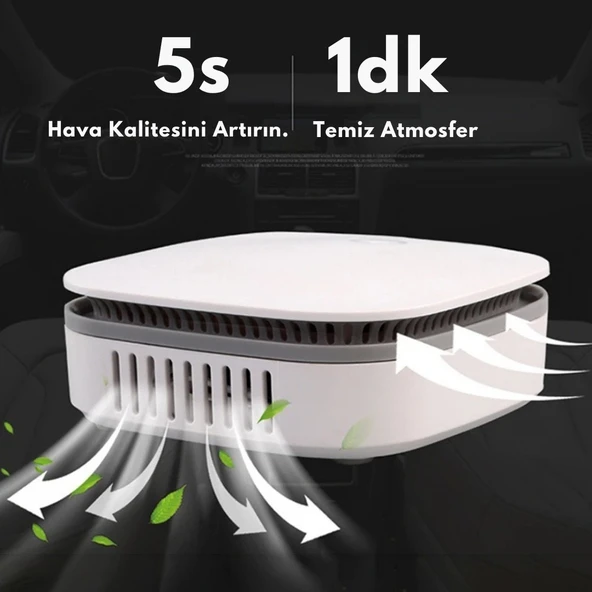 TechTic Taşınabilir Buzdolabı Koku Giderici Hava Sterilizatörü Ofis Araç Negatif İyon Hava Temizleme - 5