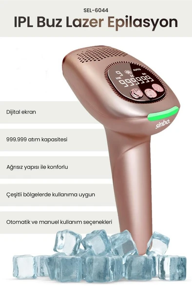 Sinbo Sel-6044 IPL Buz Lazer Epilasyon Atım Otomatik/Manuel Dijital Ekran - 1