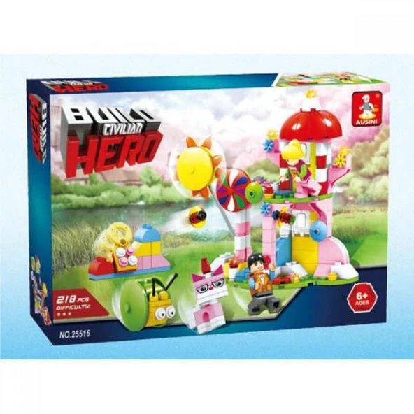 Ausini-Asya Brick 25516 Build Civilian Hero  Lego SET-218 parça - 4