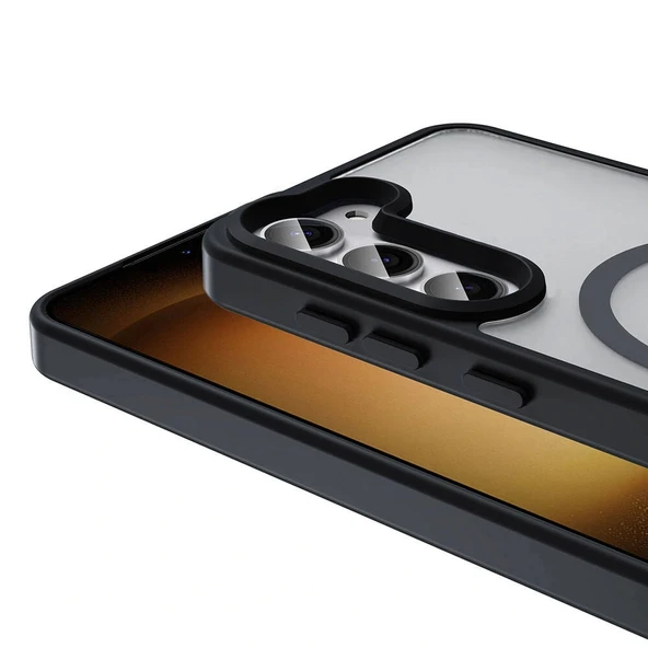 Samsung S23 Kılıf Magsafe Şarj Özellikli Mat Arka Yüzey Sio Kapak - Resim 10