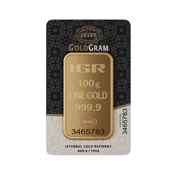 Harem Altın 100 gr 999.9 IAR Gram Külçe Altın