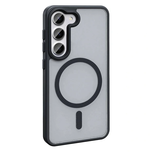 Samsung S23 Kılıf Magsafe Şarj Özellikli Mat Arka Yüzey Sio Kapak - Resim 9