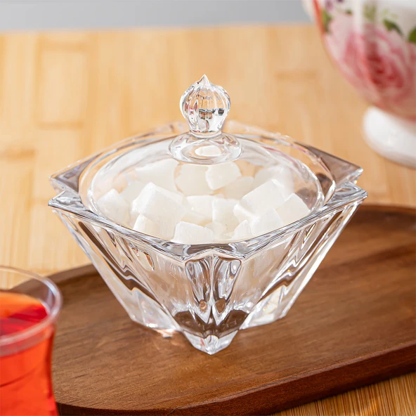 Porsima Dm605-2 Cam Şekerlik Sunumluk Lokumluk Kahve Yanı Drajelik 150ml - 3