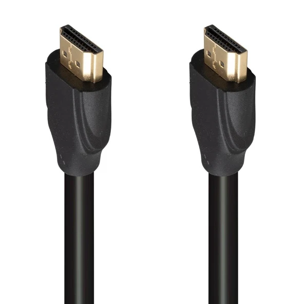 Fully G-507K Plastik Düz Siyah 25 Metre Gold Poşetli Hdmi Kablo