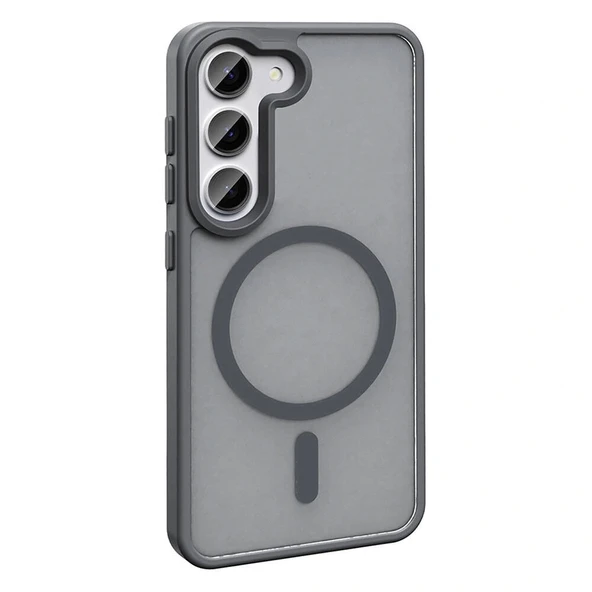 Samsung S23 Kılıf Magsafe Şarj Özellikli Mat Arka Yüzey Sio Kapak - Resim 11