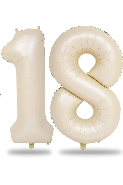 Beysüs Krem Bej 18 Rakam Folyo Balon 80 cm