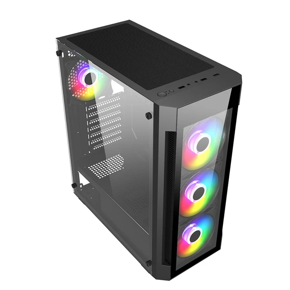 Turbox 192-5 4x Argb Fan USB 2.0 250W 300W mATX Gaming Bilgisayar Kasası - 3