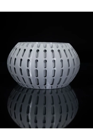 Plodna House Xander Kuru Bitki Saksı Yapay Çiçek Saksı Antrasit - 7