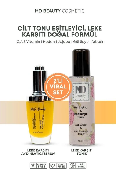 MD Beauty Leke Karşıtı Tonik & Aydınlatıcı Serum Seti