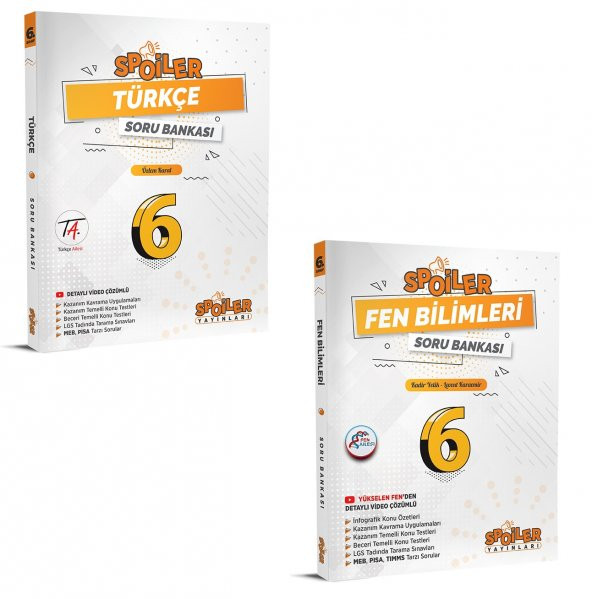 Spoiler 6. Sınıf Türkçe Fen Bilimleri Soru Bankası Seti 2023