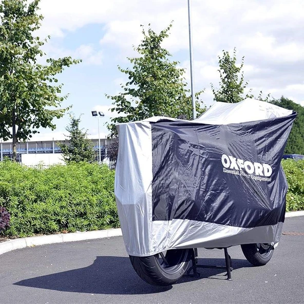Oxford Motosiklet Aquatex Kilif Medium Siyah-Gri CV202 - Resim 7