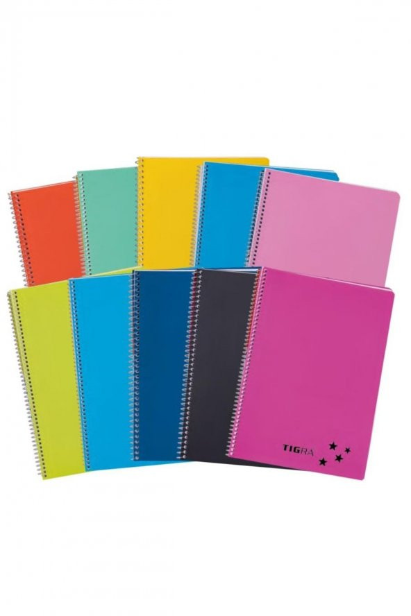 Düz Çizgisiz 150 Yaprak Spiralli Defter A4 Boy Plastik Kapak (1 Adet )