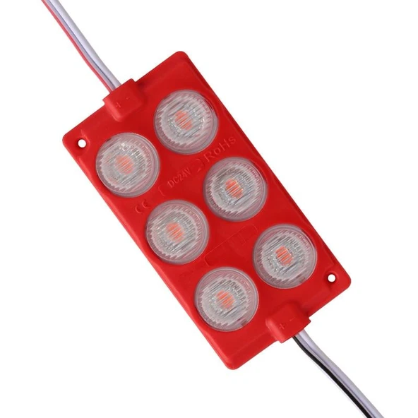 Powermaster 24 Volt 3 Watt Kırmızı 3030 Cob Modül Led 75*40