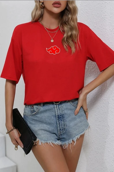 Unisex Ninja Akatsuki Baskılı T-shirt - 3
