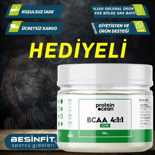 ProteinOcean BCAA 4:1:1 Aroma Seçenekli 150gr 30 Servis + Hediye + İade Garantili