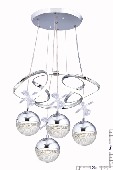 NAPOLİ 4 TOP KROM AVİZE ürün görseli