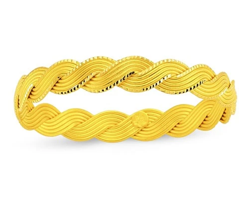22 Ayar Geniş Saç Örgüsü 30 gr Bilezik - BLK6615 - 1