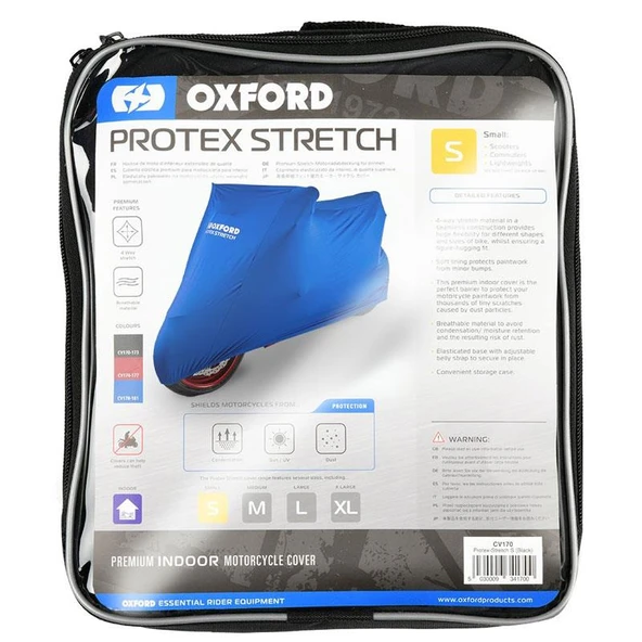 Oxford Motosiklet Protex Indoor Premium Stretch-Fit Kilif Iç Mekan Small Mavi CV178 - 6