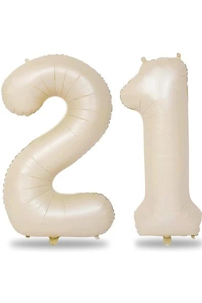 Beysüs Krem Bej 21 Rakam Folyo Balon 80 cm