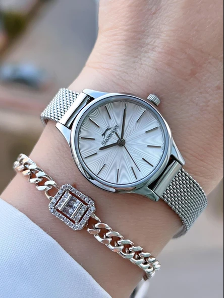 Slazenger Çelik Kordon 2 Yıl Garantili 5 Atm Bileklik Hediyeli Kadın Kol Saati BSL.09.2458.3.01 ürün görseli