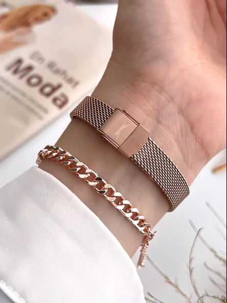 Slazenger Çelik Kordon 2 Yıl Garantili 5 Atm Bileklik Hediyeli Kadın Kol Saati BSL.09.2458.3.05 - Resim 3