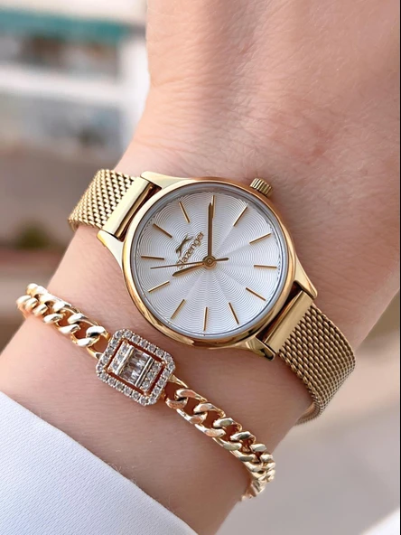 Slazenger Çelik Kordon 2 Yıl Garantili 5 Atm Bileklik Hediyeli Kadın Kol Saati BSL.09.2458.3.03 ürün görseli