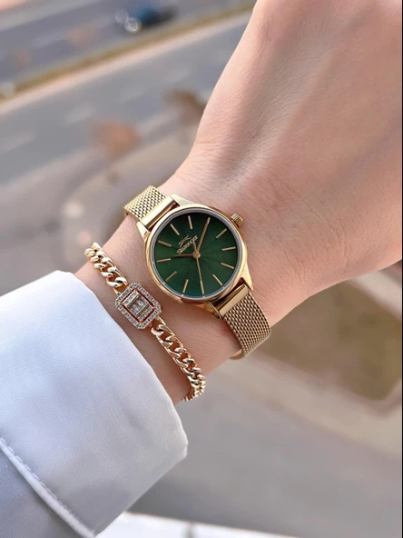 Slazenger Çelik Kordon 2 Yıl Garantili 5 Atm Bileklik Hediyeli Kadın Kol Saati BSL.09.2458.3.02 - Resim 2