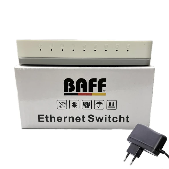 Baff SW-08 8 Port 10/100Mbps Ethernet Switch - 2