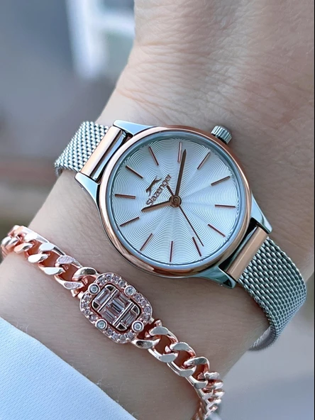 Slazenger Çelik Kordon 2 Yıl Garantili 5 Atm Bileklik Hediyeli Kadın Kol Saati BSL.09.2458.3.06 ürün görseli