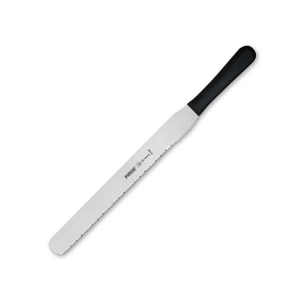 Pirge Creme Pasta Bıçağı Dişli 30 Cm Siyah