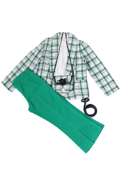 KIZ ÇOCUK 3 LÜ TAKIM CEKETLİ ÇANTA HEDİYELİ EKOSE DESENLİ A64 - 4