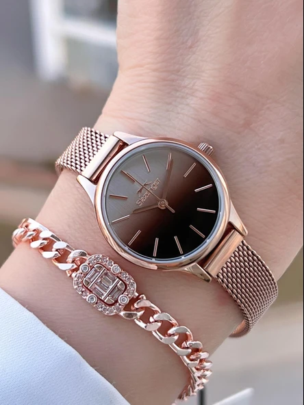 Slazenger Çelik Kordon 2 Yıl Garantili 5 Atm Bileklik Hediyeli Kadın Kol Saati BSL.09.2458.3.05 ürün görseli