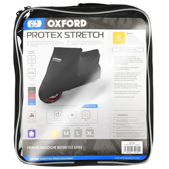 Oxford Motosiklet Protex Indoor Premium Stretch-Fit Kilif Iç Mekan X-Large Siyah CV173 - 7