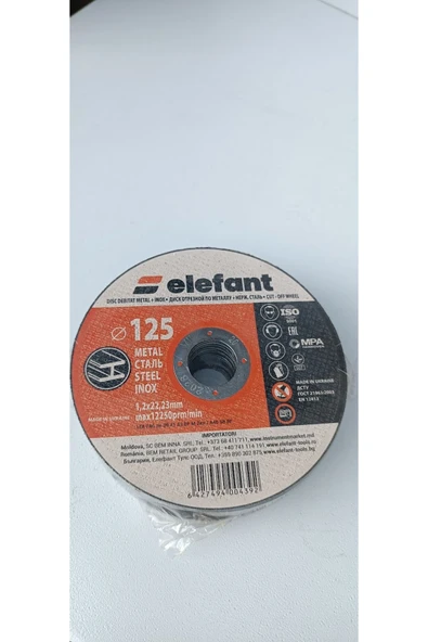 Metal için Düz Kesme Disk Taşı (İnox) 125*1.2*22.23  (pakette 25 adet) - Resim 4