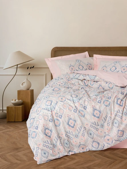 Cotton Box Ethnic Çift Kişilik Nevresim Takımı Mosola Somon ürün görseli