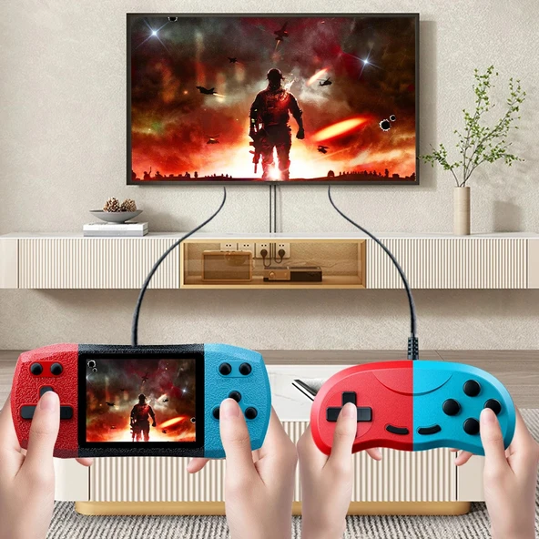 TechTic Retro El Atarisi 620 Klasik Oyun 2 Kişilik Tv Yansıtma Gamebox Mario Mini Video Oyun Konsolu - 2