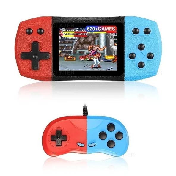TechTic Retro El Atarisi 620 Klasik Oyun 2 Kişilik Tv Yansıtma Gamebox Mario Mini Video Oyun Konsolu - 7