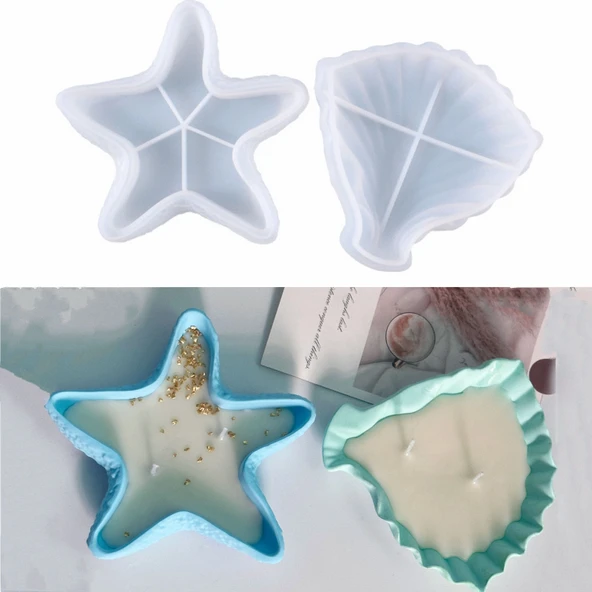 Deniz Yıldızı Kase Epoksi ve Beton Silikon Kalıp - Kod: 1004D - 3
