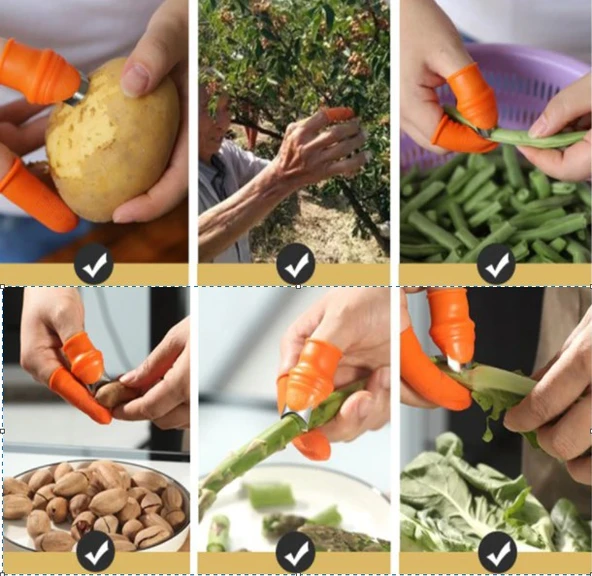 KENPAZAR Pratik Baş Parmak Sebze Kesme Ayıklayıcı Erkek L Set - 4