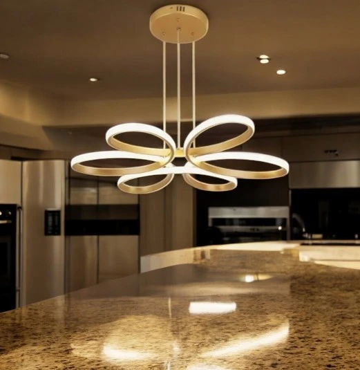 Binnex Lüks Gold Sarkık Günışığı Ledli Avize Banyo Yatak Odası Antre