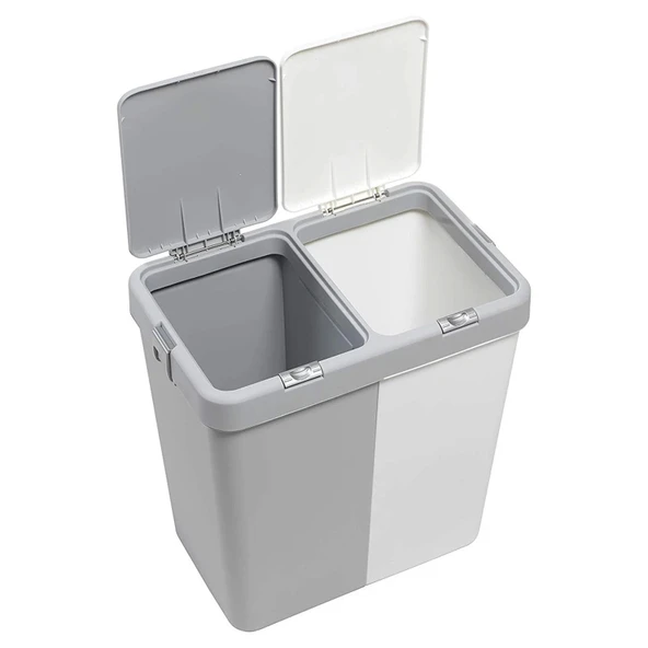 Motek Çok Amaçlı Çift Bölmeli 80 Litre Çamaşır Kirli Sepeti - 5