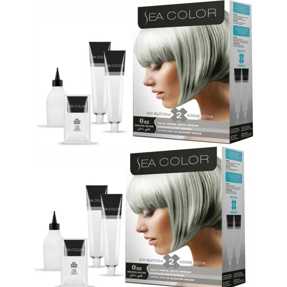 SEA COLOR 0 02 Gümüş Gri Set Boya 2 li Kutu - 2