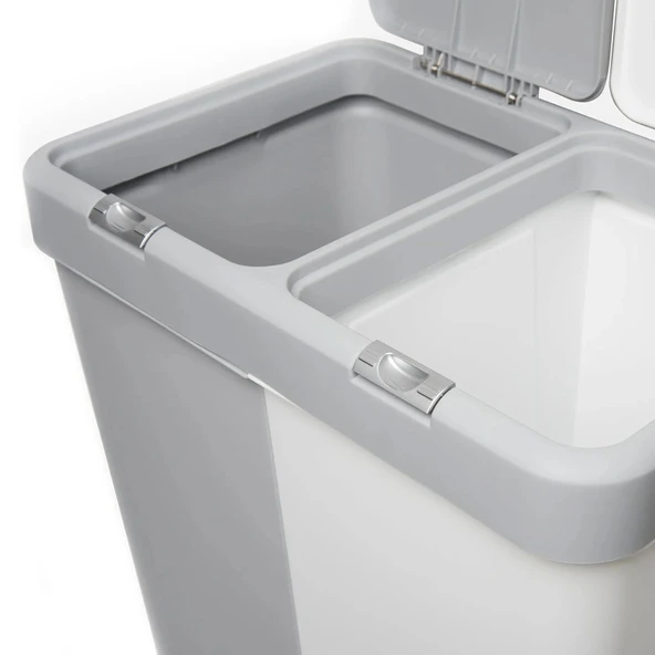 Motek Çok Amaçlı Çift Bölmeli 80 Litre Çamaşır Kirli Sepeti - 3