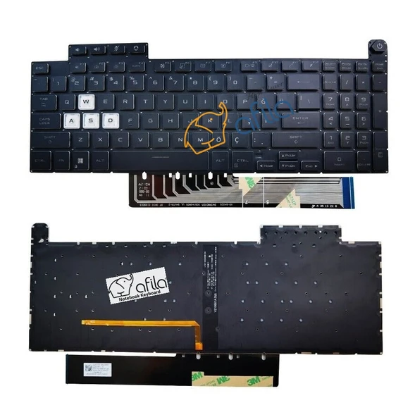 Asus TUF Gaming F15 FX507VV-LP242 Notebook Klavyesi, Tuş Takımı / Siyah TR - RGB ışıklı