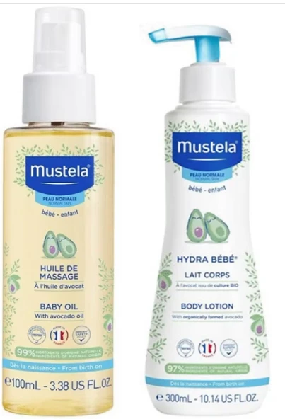 Mustela 100 Ml Bebek Yağı + 300 Ml Hydra Losyon