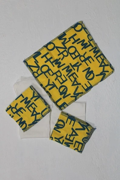 7 Adet Erkek Bebek Ağız Silme Mendili 100% Pamuk - 2