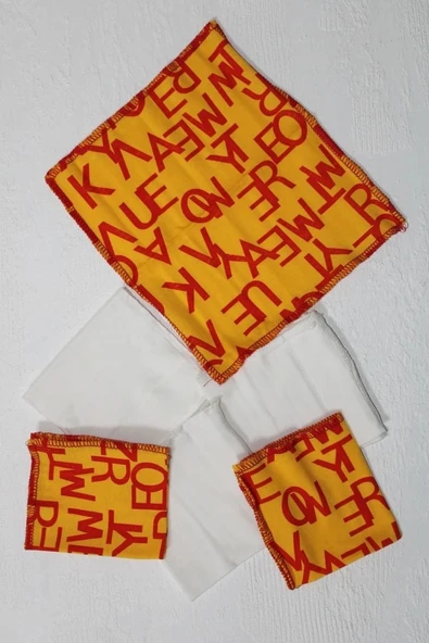 7 Adet Erkek Bebek Ağız Silme Mendili 100% Pamuk - 2