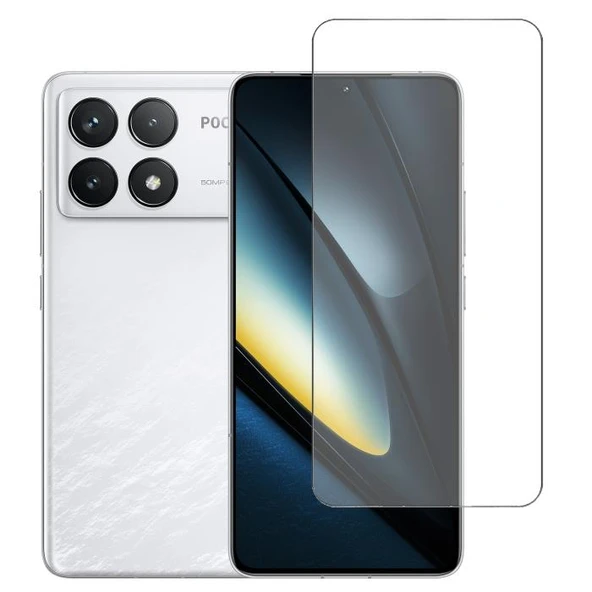 Flody Xiaomi Poco F6 Pro İle Uyumlu Ekran Koruyucu Temperli Kırılmaz Cam